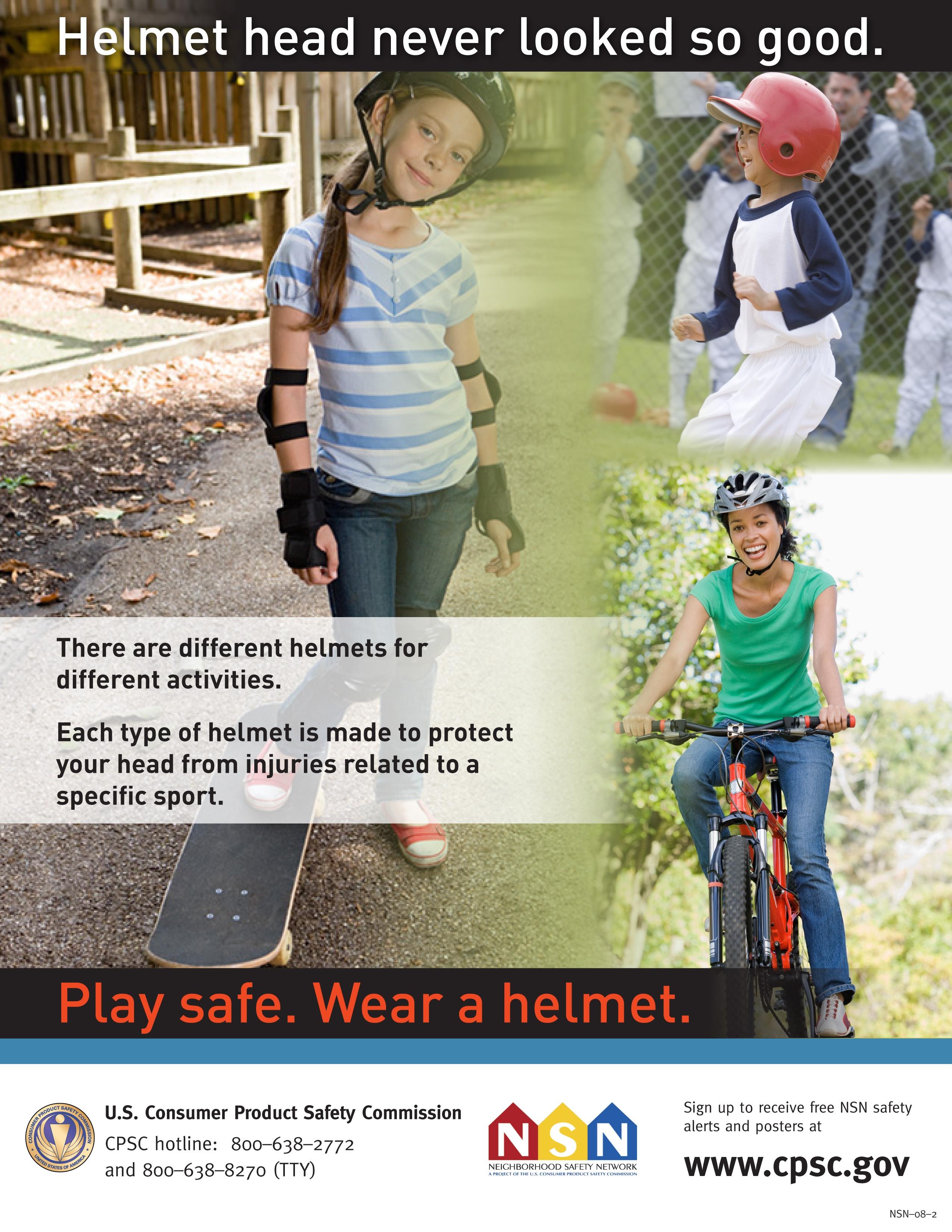 Which Helmet for Which Activity? pamphlet